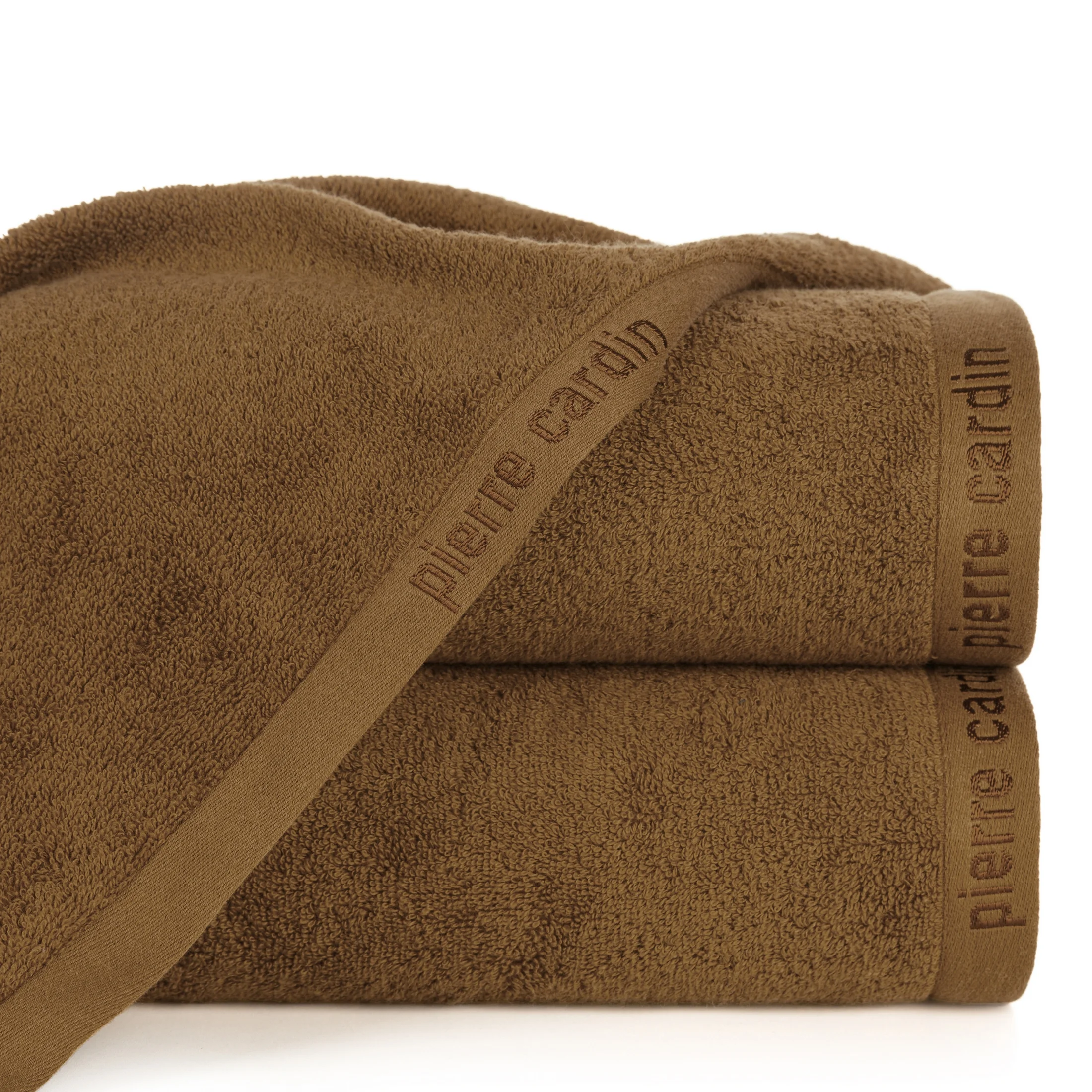 Ręcznik kąpielowy 50x90 cm bawełniany kolor miodowy z żakardową bordiurą 430 g/m2 EVI Pierre Cardin