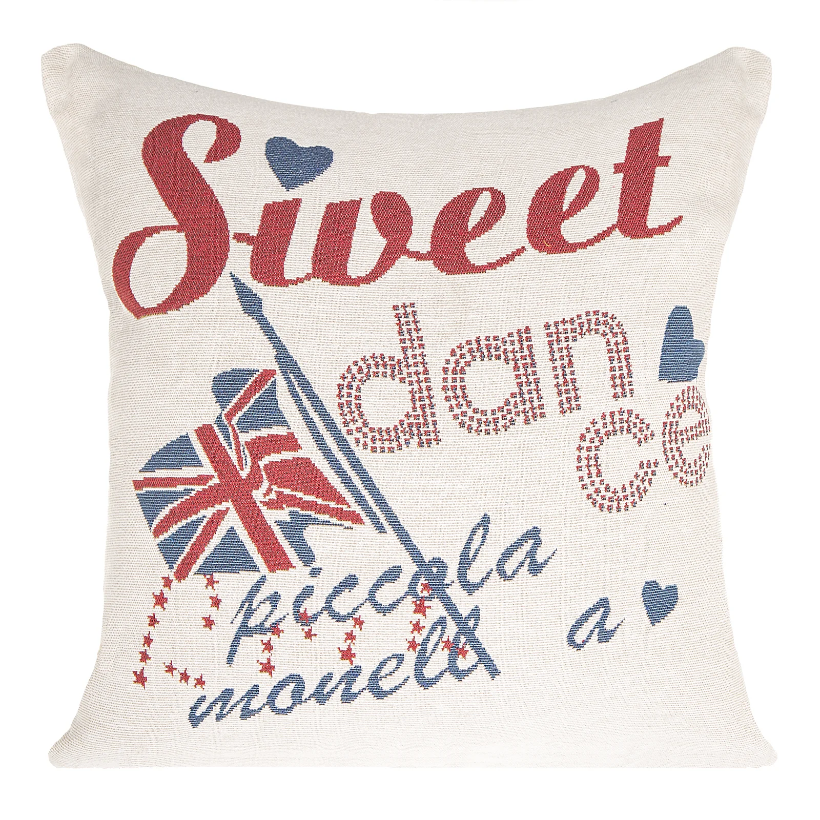 Poszewka na poduszkę 45x45 cm gobelinowa naturalna FLAGE | eurofirany