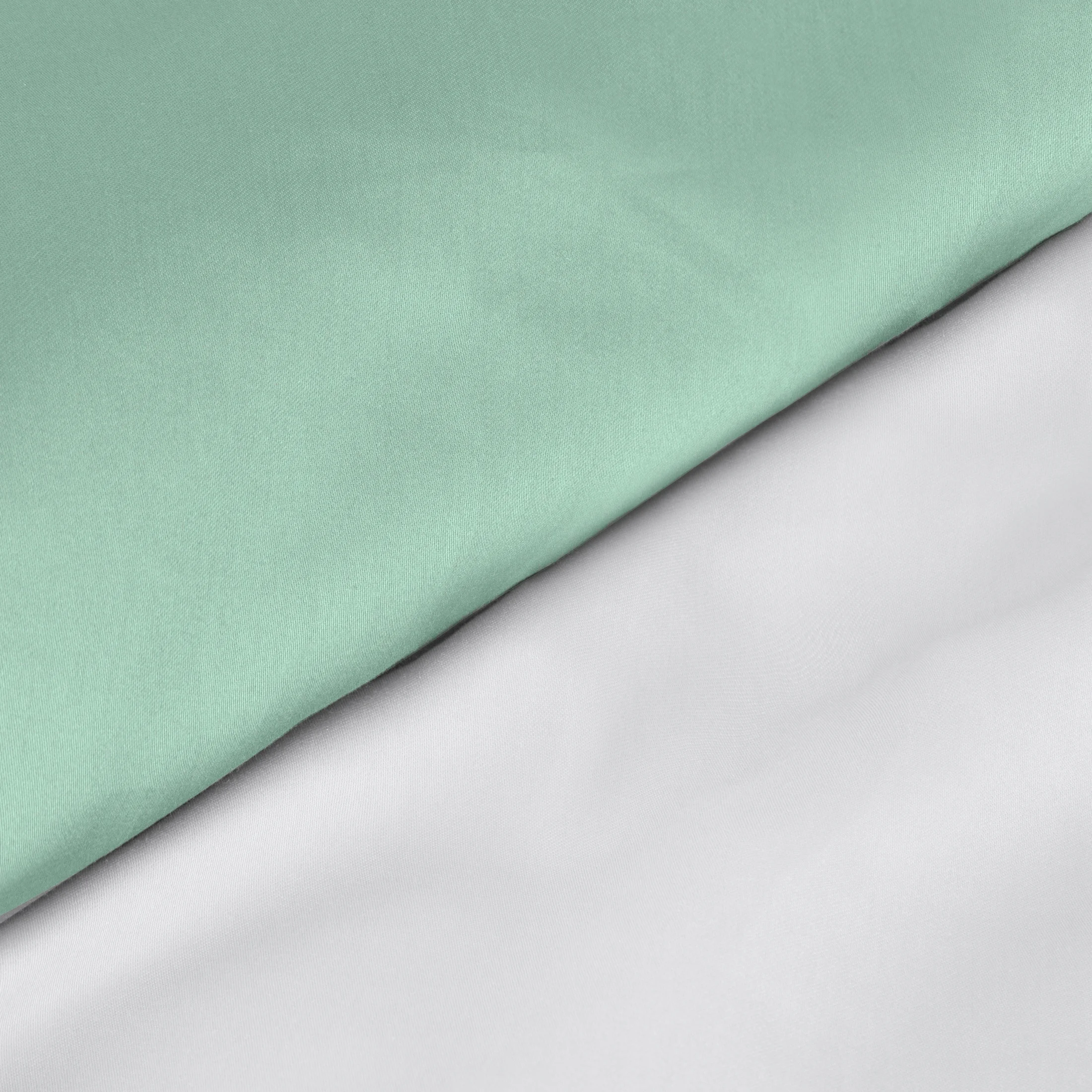 Pościel 220x200 cm komplet 3 częściowy bawełniana kolor biały, miętowy dwustronna NOVA 3