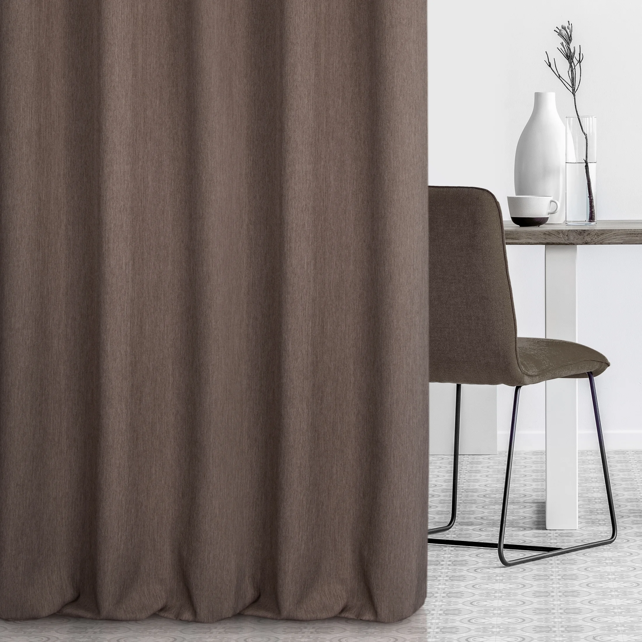 Tkanina zasłonowa jednokolorowa, delikatny melanż, miękka, z drobnym strukturalnym wzorkiem z kolekcji Eva Minge