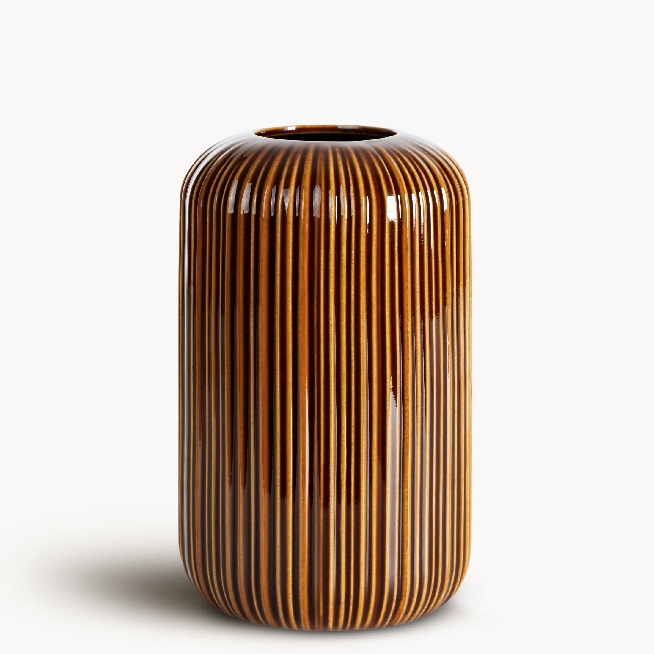 Wazon dekoracyjny TORI w tłoczone prążki kolekcja FIORE | eurofirany