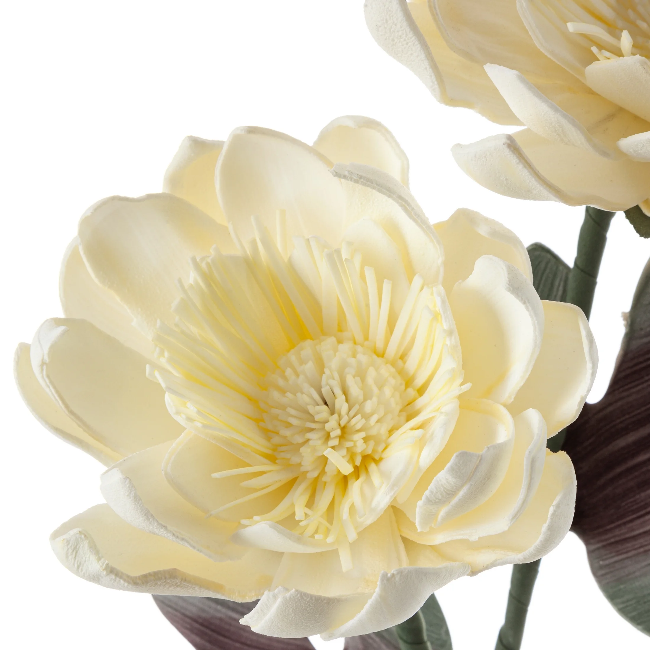 Kwiat sztuczny dalia kremowy 84 cm