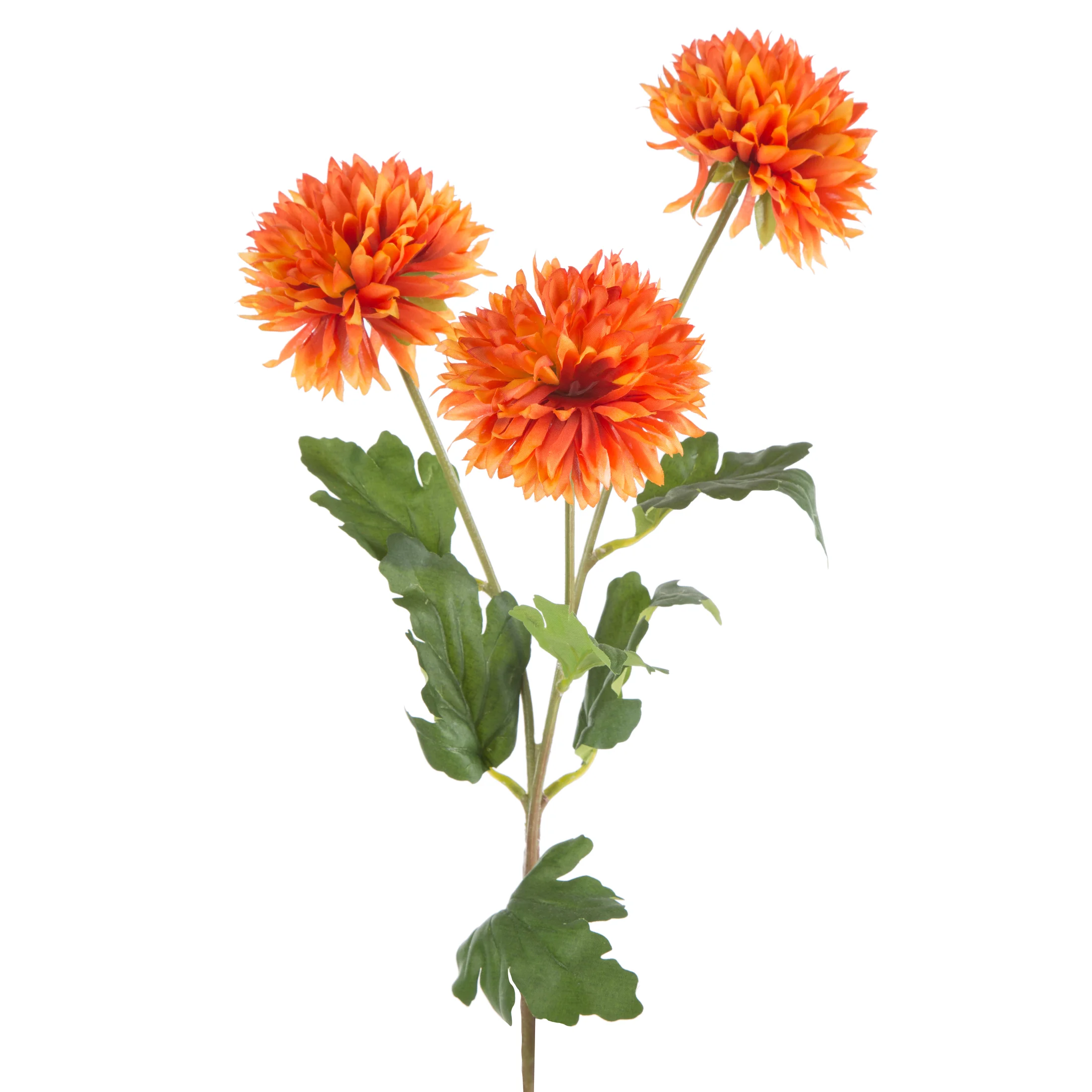 Kwiat sztuczny chryzantema pomarańczowa 63 cm
