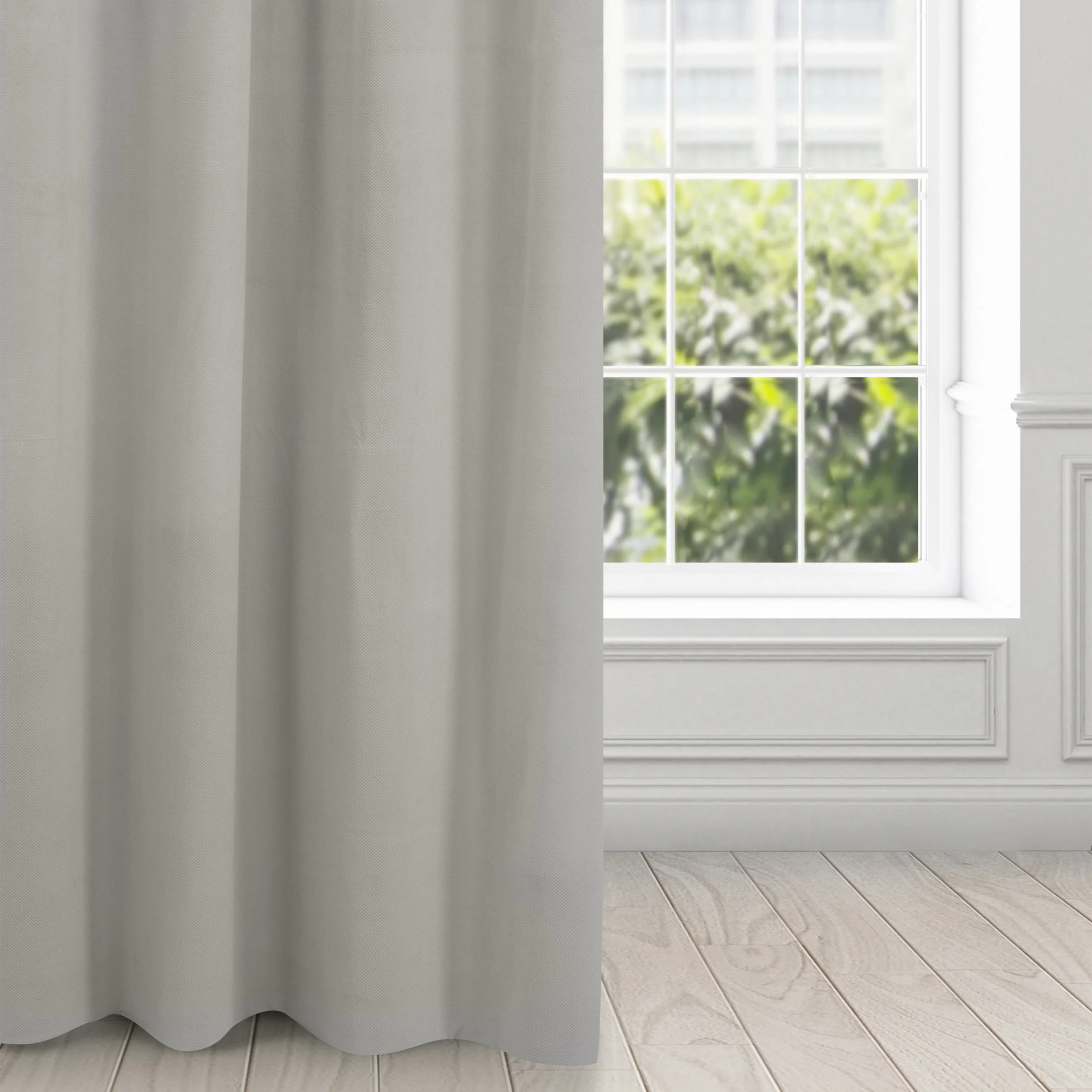 Zasłona szara z matowego welwetu 140x250 cm przelotka - MILO | eurofirany