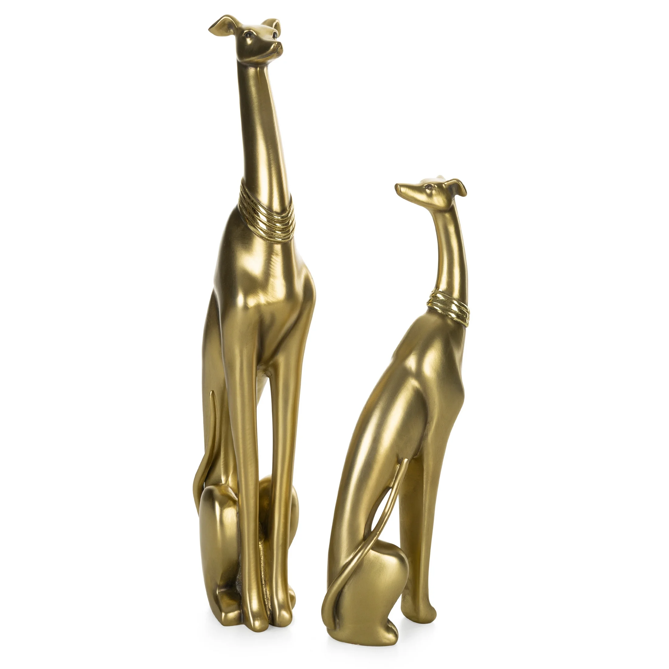 Figurka złota w kształcie psa, półmatowa 13x7x36 cm