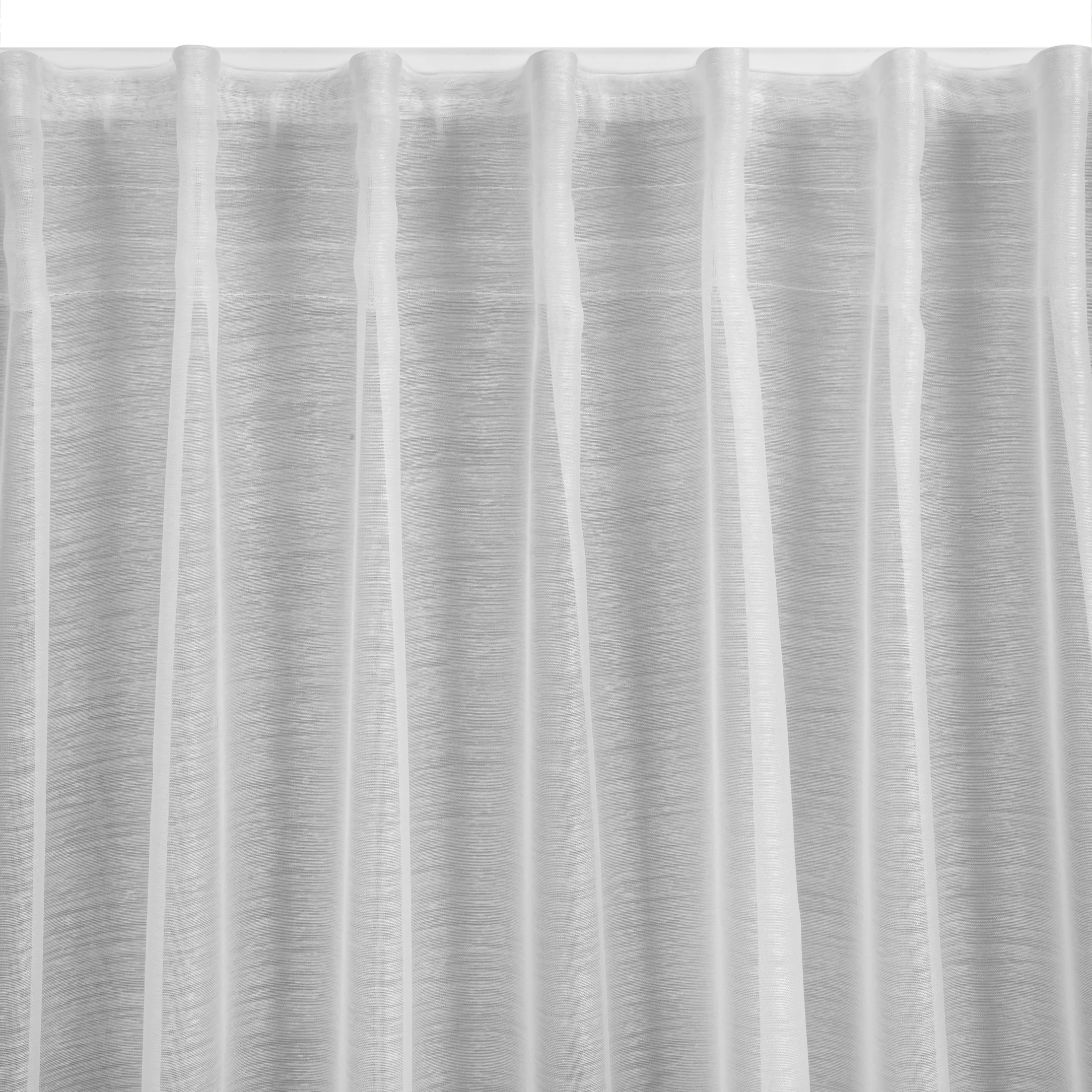 Firana biała z gładkiej etaminy z drobnym deszczykiem 300x300 cm taśma imitująca flex BELISSA