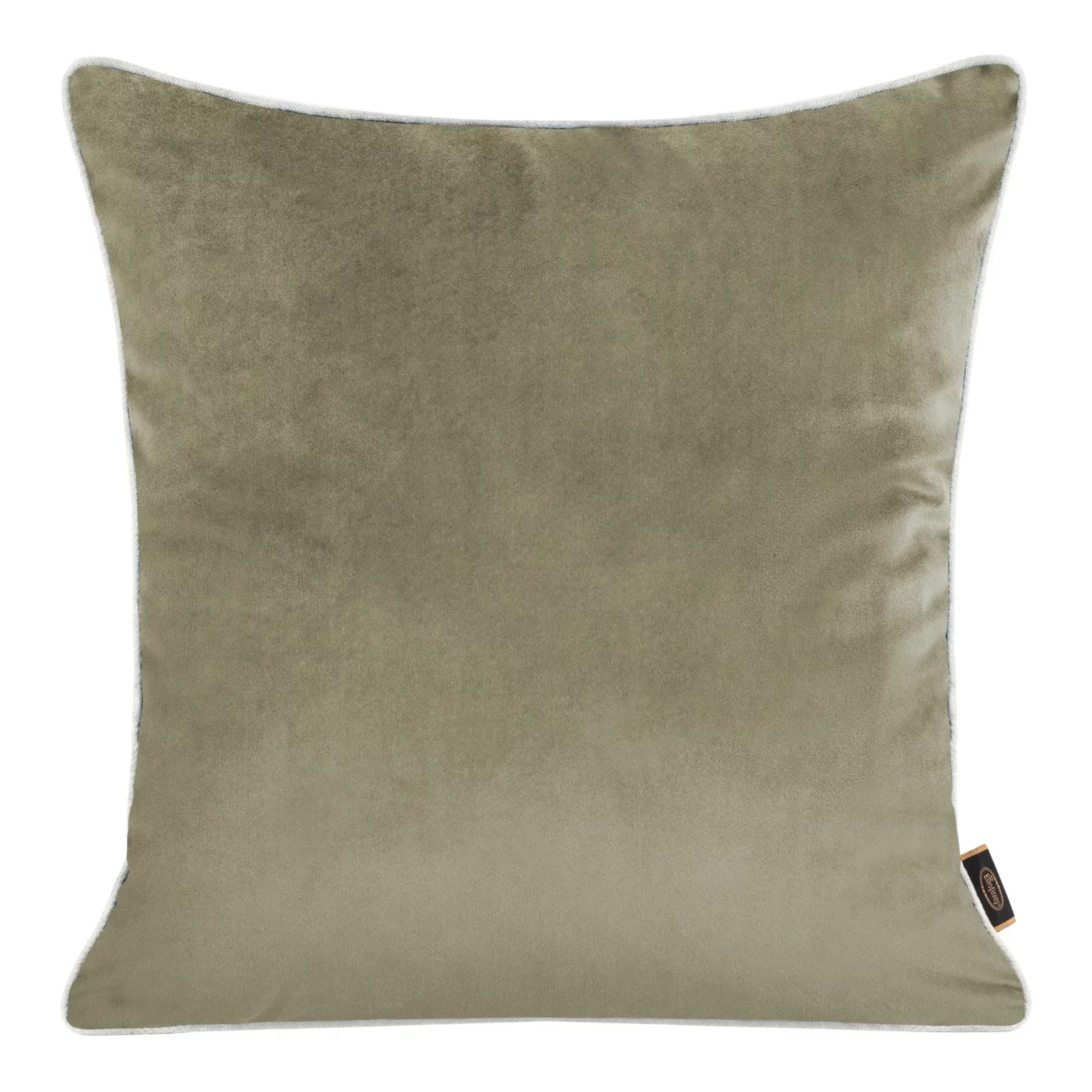 Poszewka na poduszkę 45x45 cm welwetowa kolor beżowy, jasnoszary, dwustronna z wypustką na brzegach VELVET 57 Eurofirany Premium