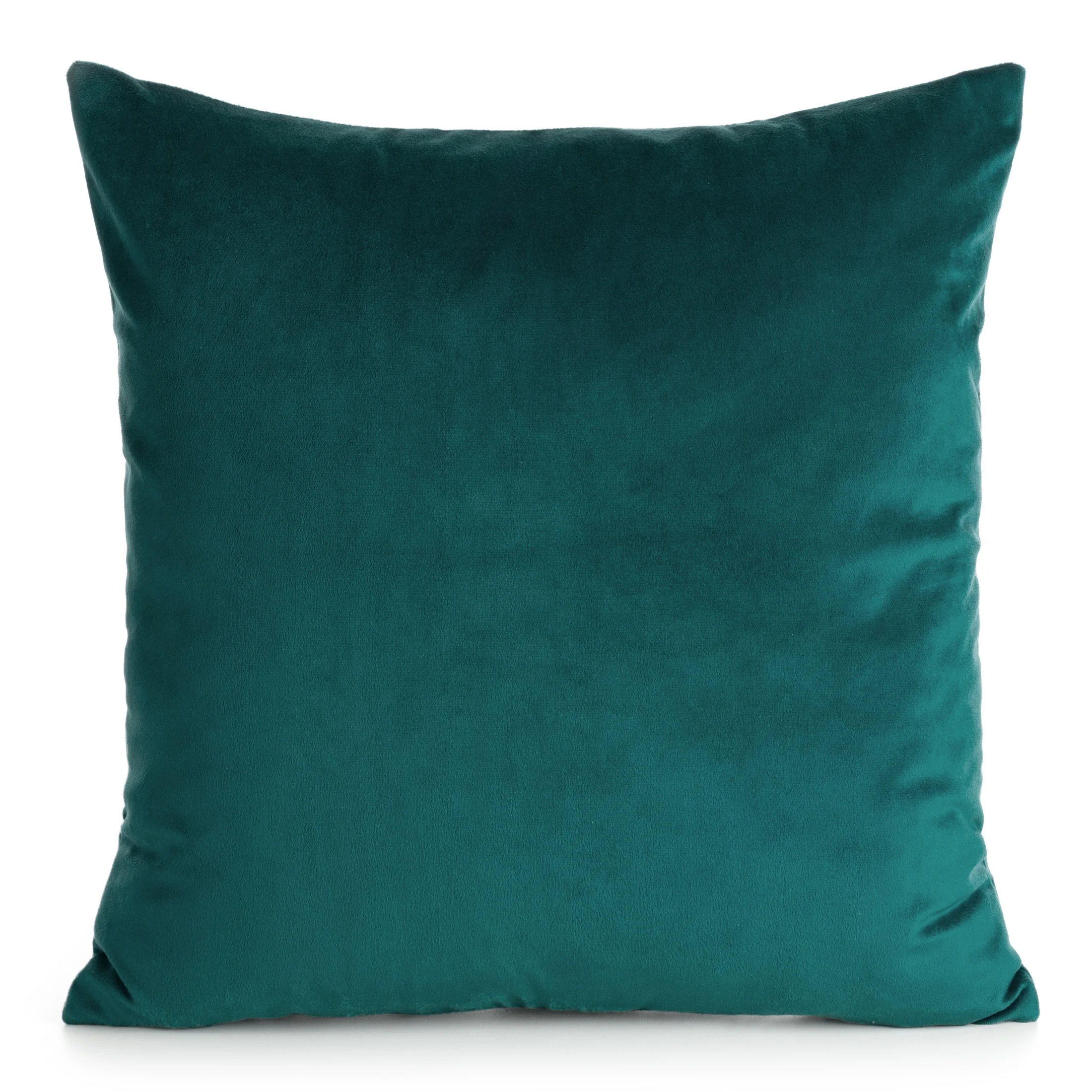 Poszewka na poduszkę 45x45 cm welwetowa, gładka ciemnoturkusowa o delikatnym połysku GAJA 1 | eurofirany