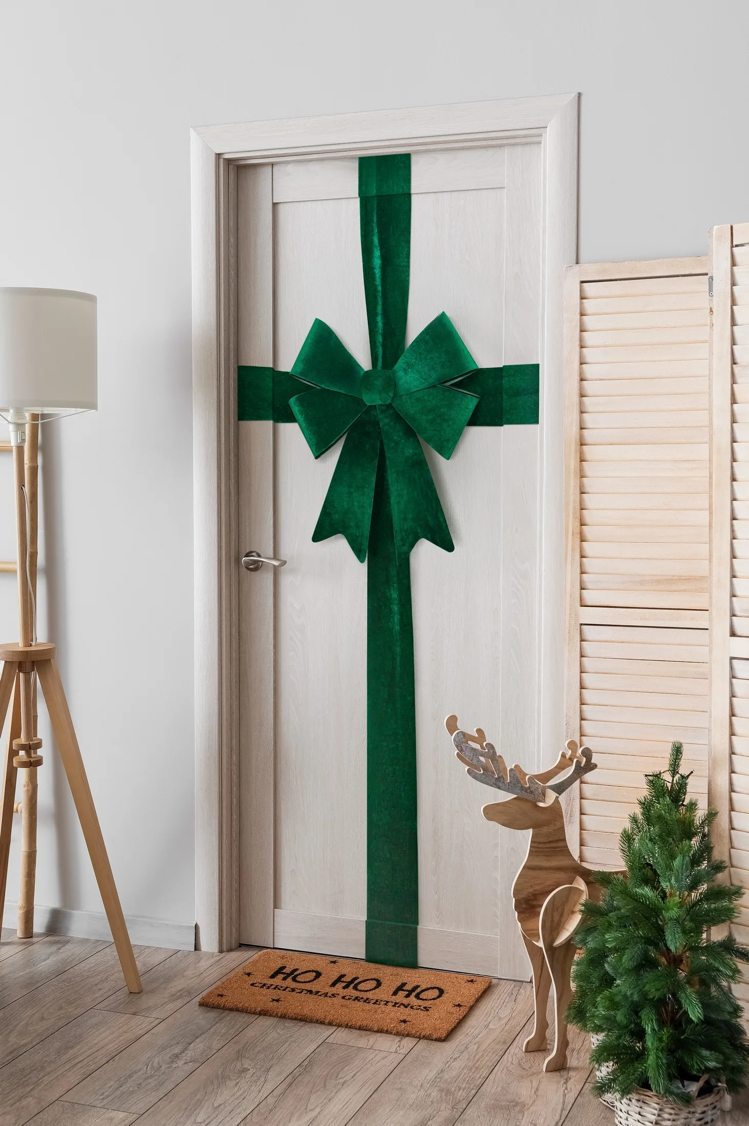 Świąteczna duża KOKARDA na drzwi | 