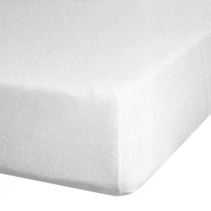 Prześcieradło frotte z gumką 160x200 cm z bawełny kolor biały 170 g/m2 Design 91