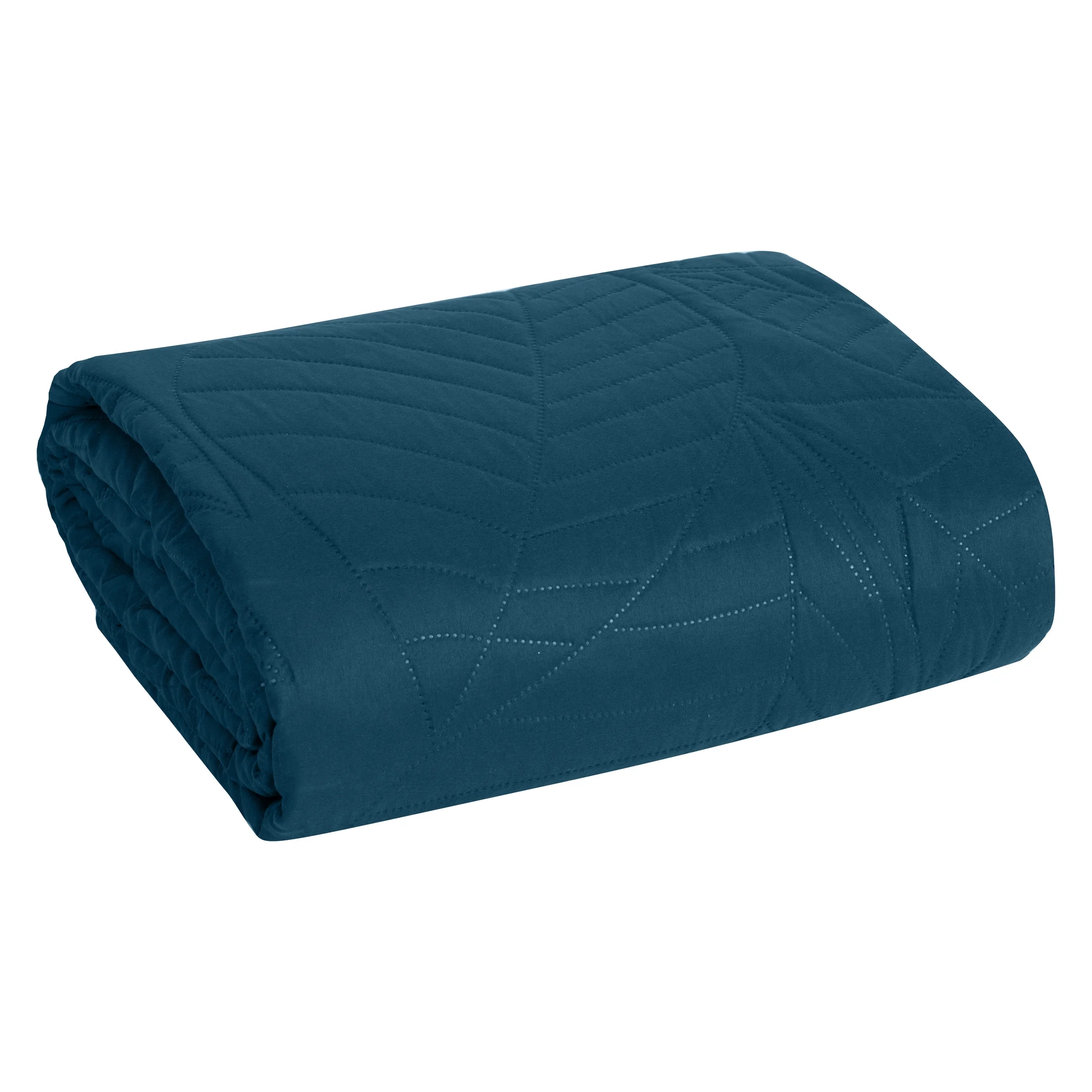 Narzuta granat 170x210 cm z motywem liści wytłaczanym techniką hot press BONI 6 Design 91