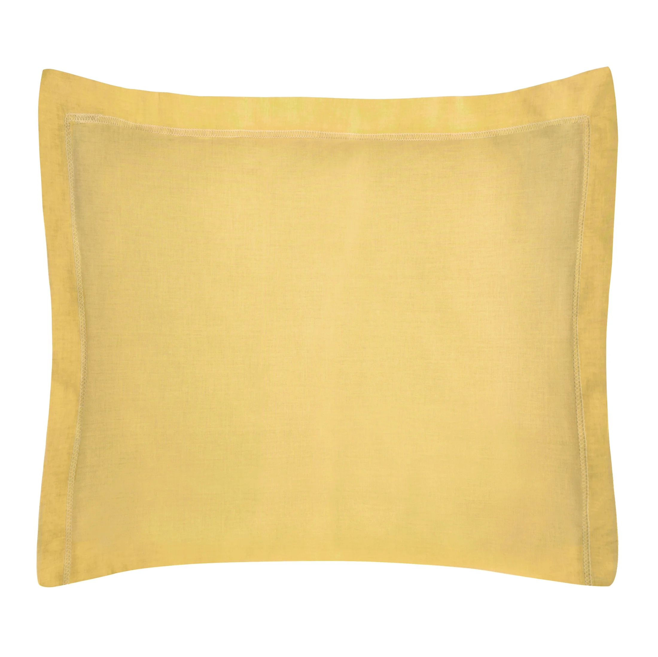 Poszewka na poduszkę 70x80 cm bawełniana musztardowa z satynowym połyskiem i ozdobną kantą NOVA COLOUR | eurofirany