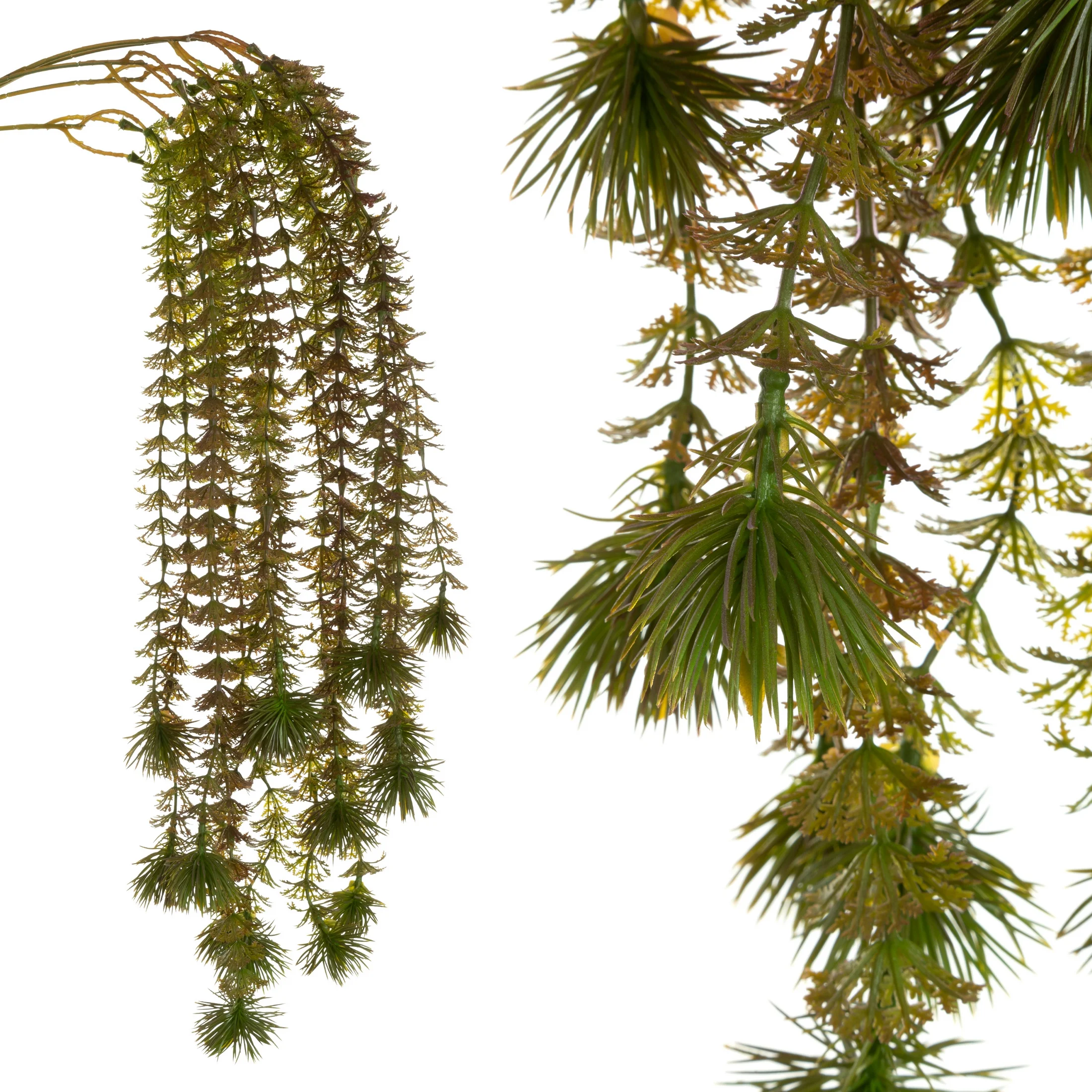 Kwiat sztuczny girlanda zwisająca zielono, brązowa 97 cm