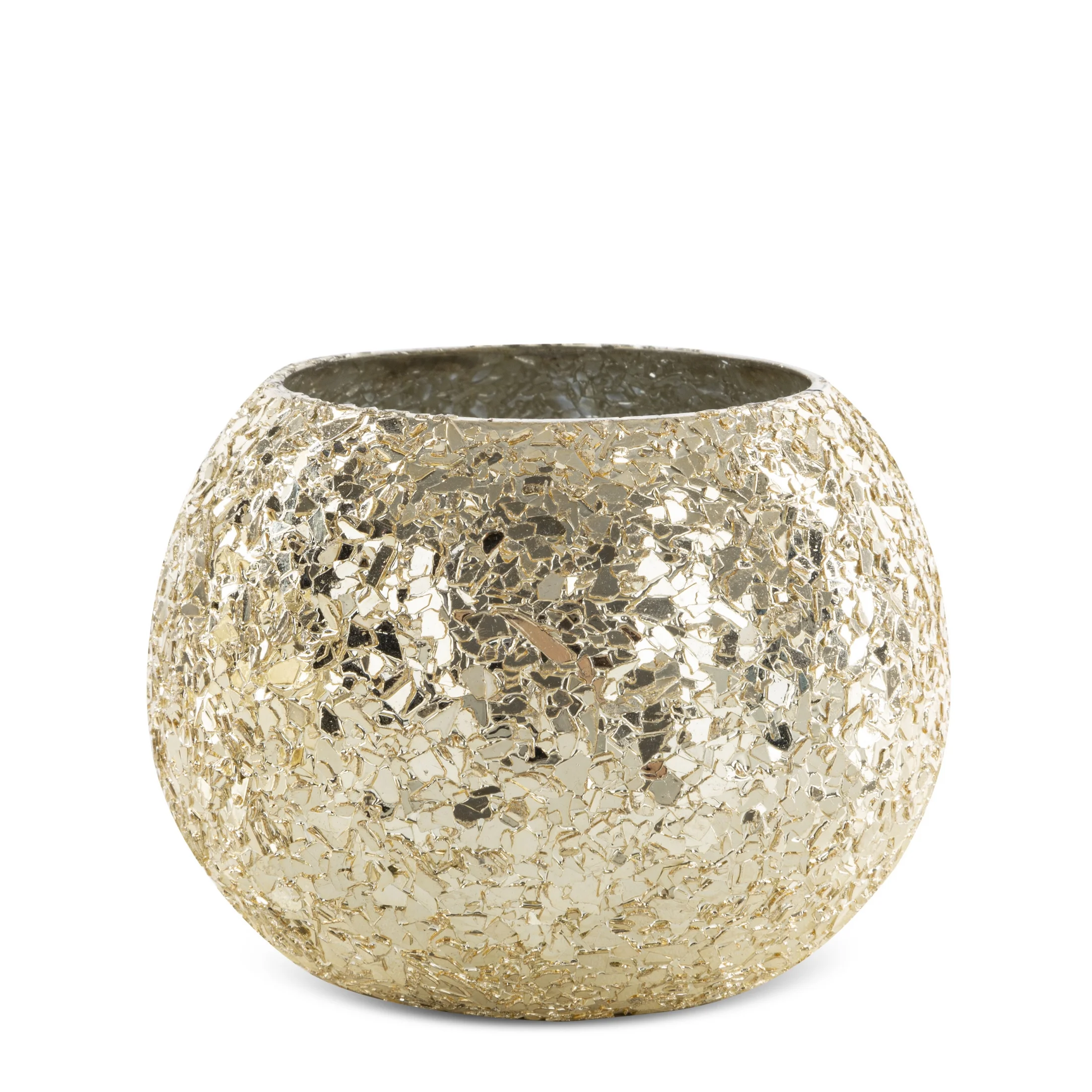 Świecznik MELIA ze szkła artystycznego z efektem popękanego szkła | eurofirany