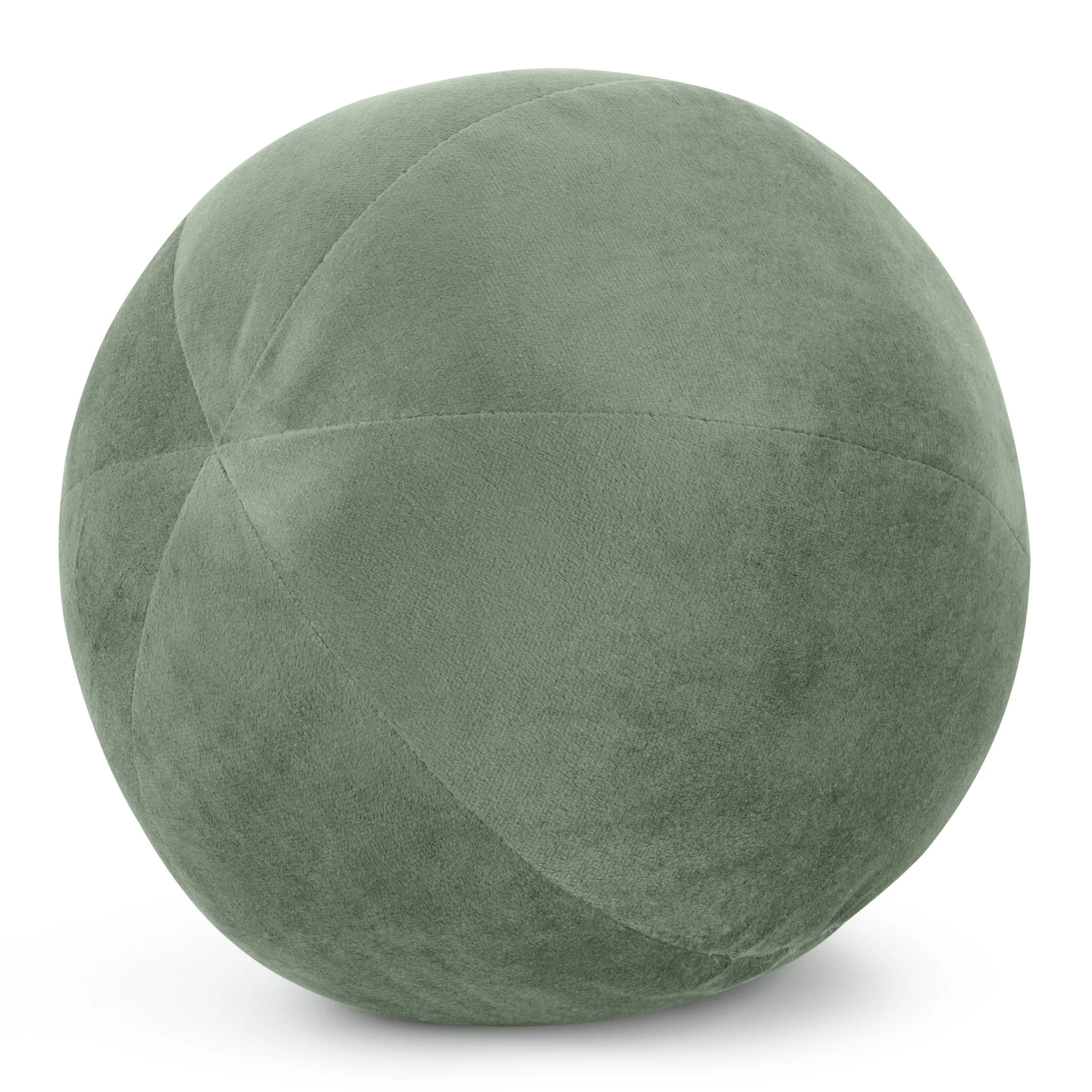 Poduszka dekoracyjna w formie kuli średnica 24 cm welwetowa oliwkowa GAJA