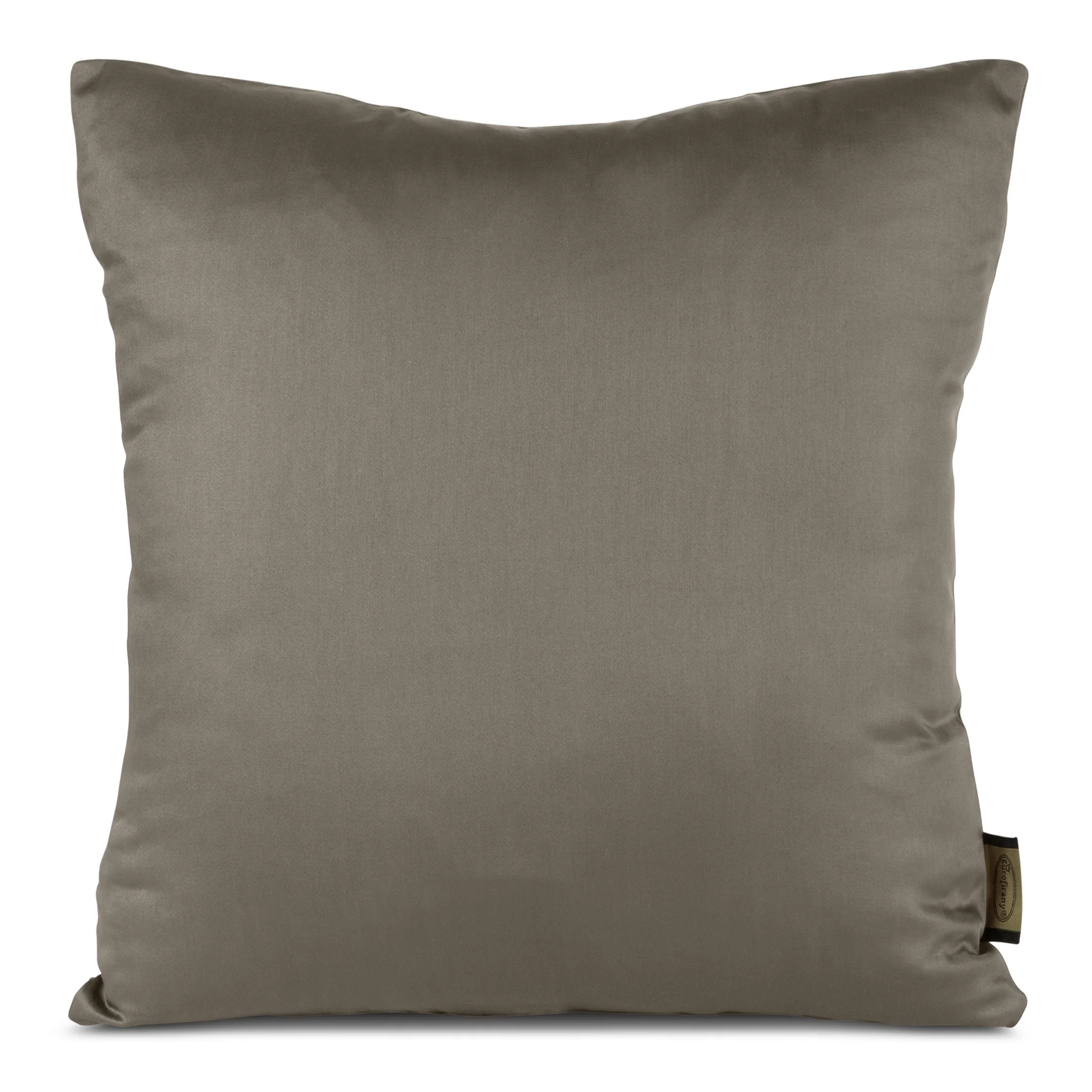 Poszewka na poduszkę 40x40 cm z satyny bawełnianej, gładka jasnobrązowa DINA Diva Line | eurofirany