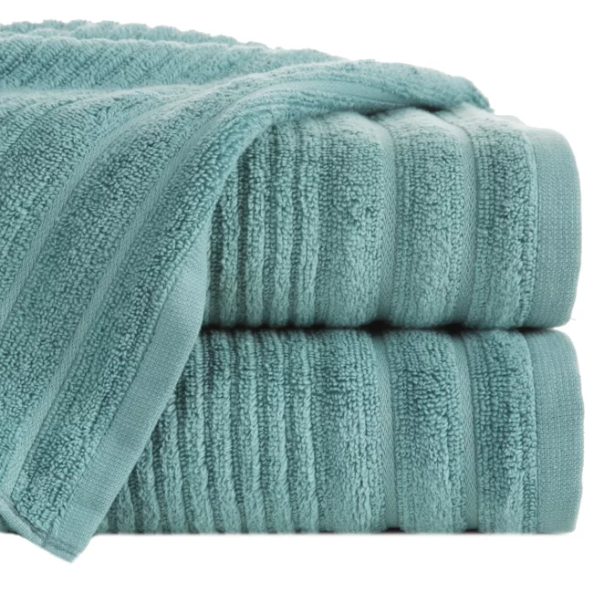 Ręcznik do rąk 30x50 cm bawełniany kolor miętowy w prążki 400 g/m2 SAMMY