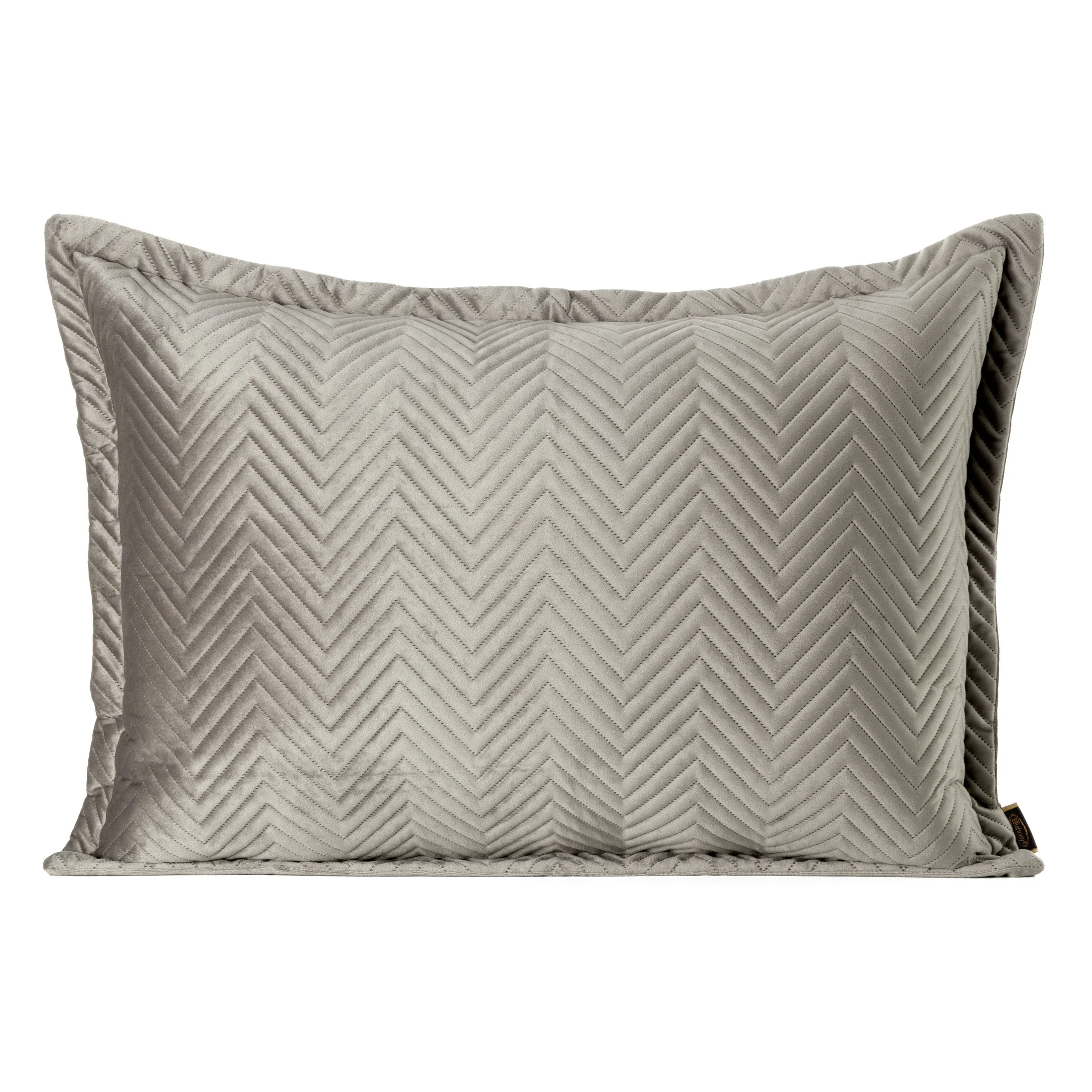 Poszewka na poduszkę 50x70 cm welwetowa, beżowa pikowana w jodełkę metodą hot press SOFIA Eurofirany Premium | eurofirany