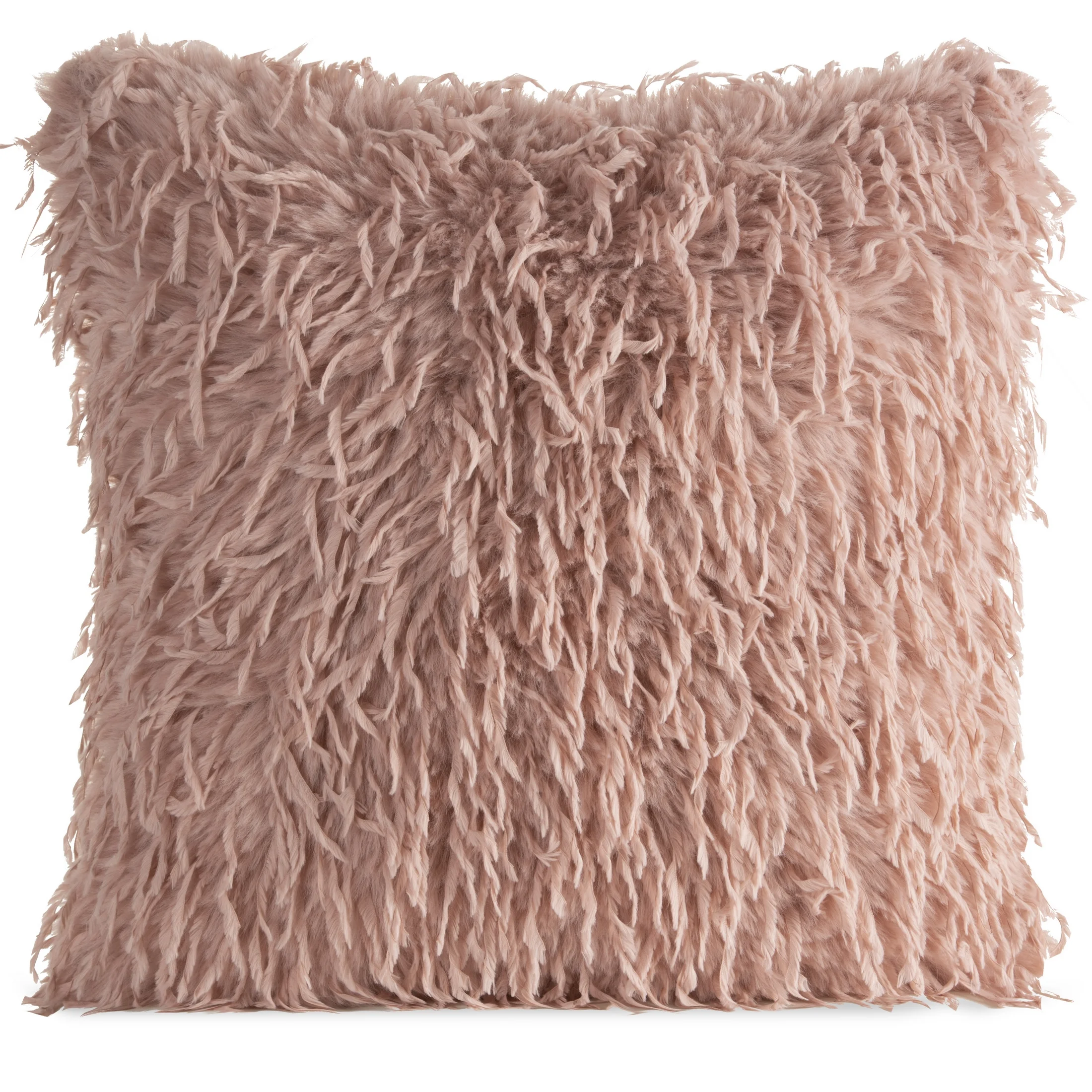 Poszewka na poduszkę 45x45 cm pudrowa z miękkiego futerka ADORE | eurofirany