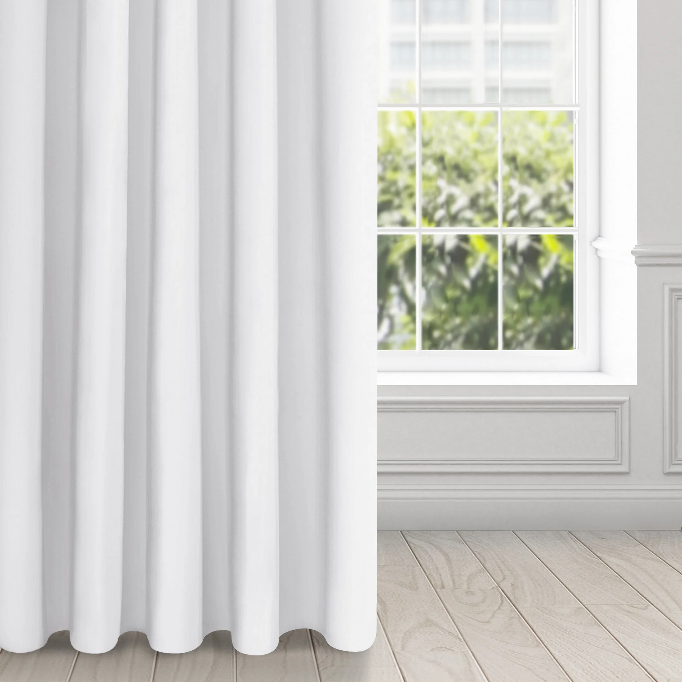 Zasłona biała zaciemniająca 135x270 taśma - ADLEY | eurofirany