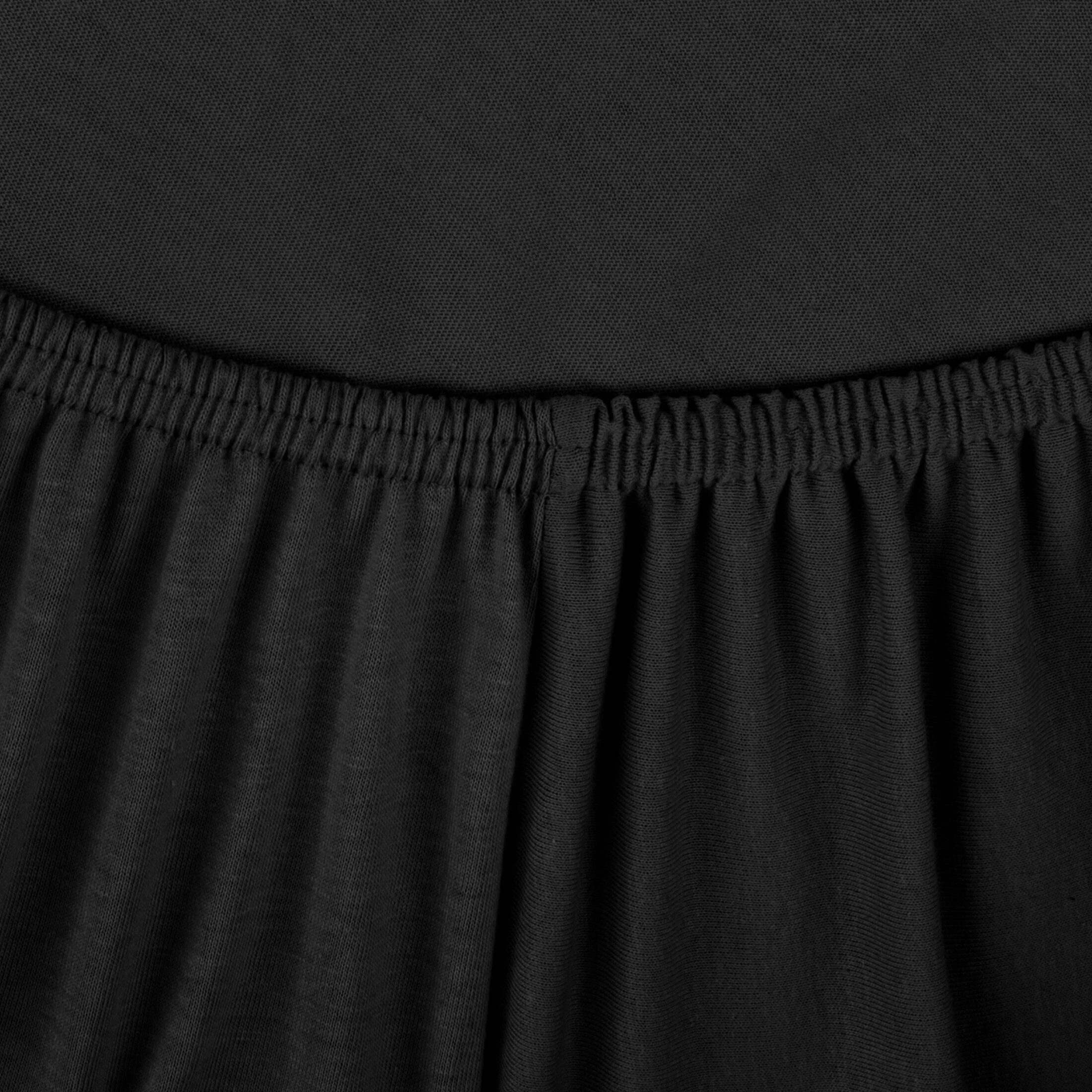 Prześcieradło jersey z gumką 240x220 cm z bawełny kolor czarny 140 g/m2