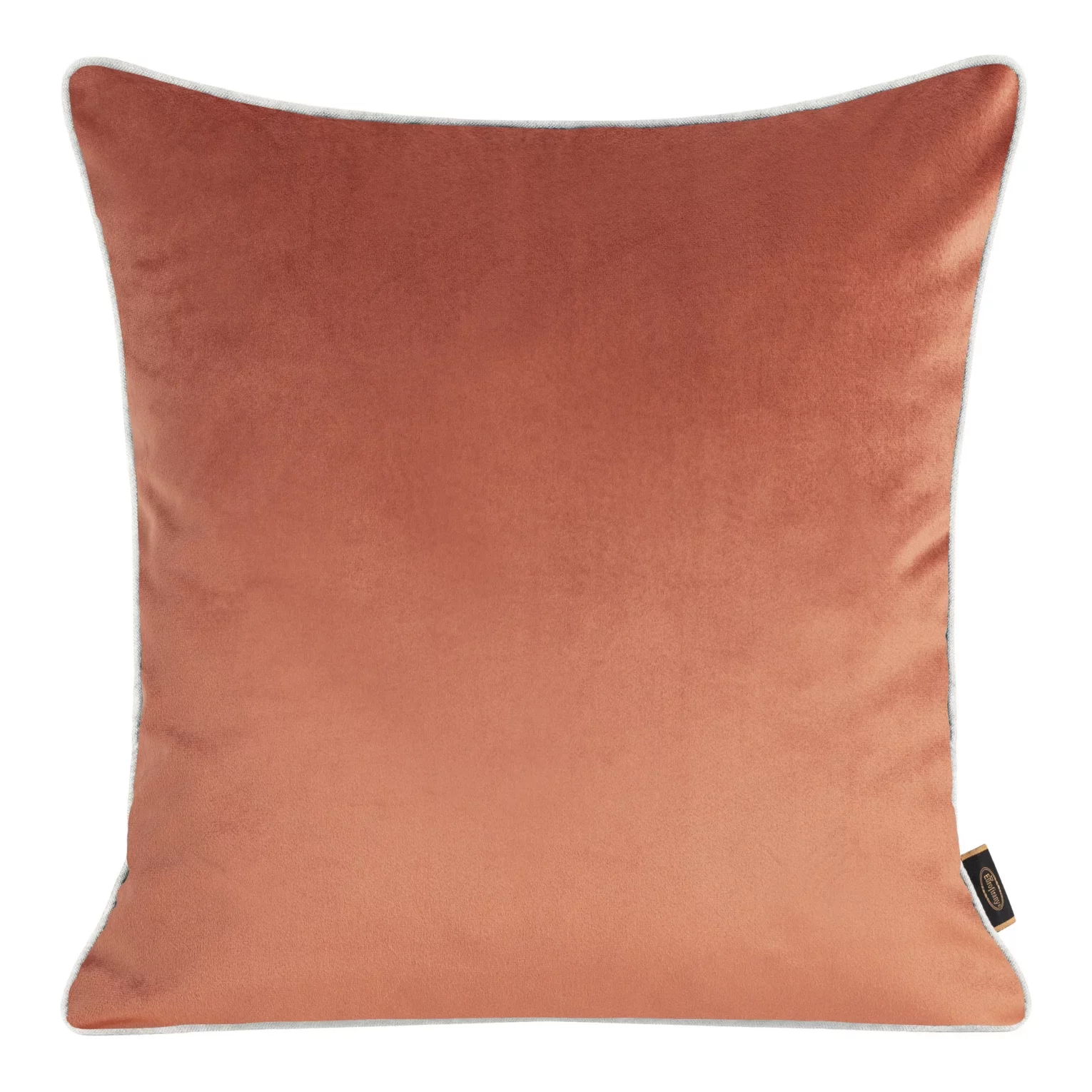 Poszewka na poduszkę 45x45 cm welwetowa kolor ciemnoróżowy, jasnoszary, dwustronna wypustką na brzegach VELVET 57 Eurofirany Premium