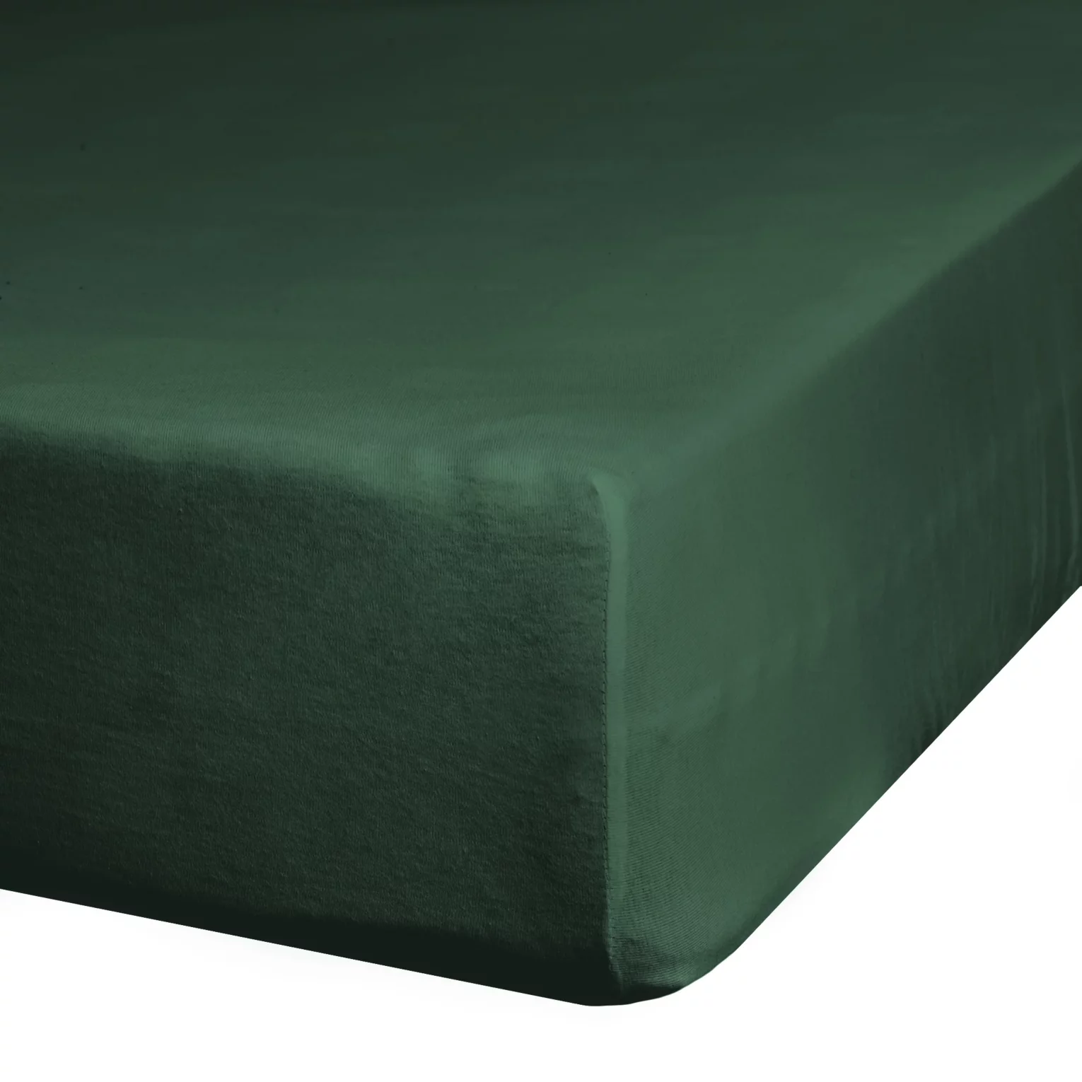 Prześcieradło jersey z gumką 140x200 cm z bawełny kolor butelkowa zieleń 125 g/m2 Design 91