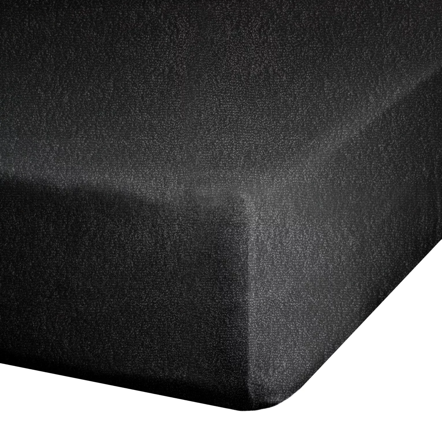 Prześcieradło frotte z gumką 160x200 cm z bawełny kolor czarny 170 g/m2 Design 91