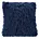 Poszewka na poduszkę 40x40 cm z długim włosem granatowa z dodatkiem srebrnej nici CELIA