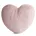 Poduszka w kształcie serca 45x45 cm z przyjemnego futerka pudrowa