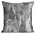 Poszewka na poduszkę 45x45 cm welwetowa srebrna zdobiona metalicznym wzorem ESTER