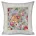 Poszewka na poduszkę 45x45 cm gobelinowa popielato, różowa zdobiona tkanym motywem kwiatowym GOB