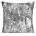 Poszewka na poduszkę 45x45 cm welwetowa grafitowa zdobiona metalicznym wzorem ESTER