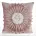 Poszewka na poduszkę 45 x 45 cm z welwetu kolor pudrowo, kremowy zdobiona dużym kwiatem 3D FLORES 3