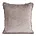 Poszewka na poduszkę 45x45 cm pudrowa z szenilowej nici zdobiona subtelnymi frędzlami ADIA