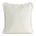 Poszewka na poduszkę 45x45 cm kremowa szenilowa zdobiona futerkiem na brzegach BLANCA 05