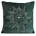 Poszewka na poduszkę świąteczna  45x45 cm ciemnozielono, szampańska z przyjemnego futerka zdobiona haftem śnieżynki