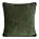 Poszewka na poduszkę 45x45 cm oliwkowa z szenilowej tkaniny z wypustką na brzegach KLARA 02