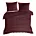 Pościel 160x200 cm komplet 3 częściowy z bawełny, makosatyny kolor bordowy z ozdobną kantą i haftem kolekcja MINGE ELEGANTE
