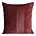 Poszewka na poduszkę 45x45 cm bordowa szenilowa zdobiona pasem z welwetu CARLA 02 - kolekcja AMAROSA
