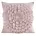 Poszewka na poduszkę 45 x 45 cm z welwetu kolor pudrowy zdobiona trójwymiarowym motywem kwiatu FLORES 2