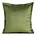 Poszewka na poduszkę 45x45 cm welwetowa oliwkowa z ozdobnymi brzegami RIA Diva Line