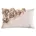 Poszewka na poduszkę 30 x 50 cm z welwetu kolor pudrowy zdobiona w róże 3D