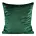Poszewka na poduszkę 60x60 cm welwetowa kolor ciemnozielony o delikatnym połysku z ozdobną lamówką GAJA 2