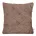 Poszewka na poduszkę 45x45 cm ciemnobeżowa z miękkiego pluszu zdobiona wypukłym wzorem CARO DESIGN 91