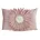 Poszewka na poduszkę 30 x 50 cm z welwetu kolor pudrowo, kremowy zdobiona dużym kwiatem 3D FLORES 3