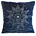 Poszewka na poduszkę świąteczna 45x45 cm granatowo, szampańska z przyjemnego futerka zdobiona haftem