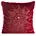 Poszewka na poduszkę świąteczna 45x45 cm bordowo, szampańska z przyjemnego futerka zdobiona haftem śnieżynki