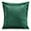 Poszewka na poduszkę 45x45 cm welwetowa ciemnozielona z ozdobnymi brzegami RIA Diva Line