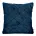 Poszewka na poduszkę 45x45 cm granatowa z miękkiego pluszu zdobiona wypukłym wzorem CARO DESIGN 91